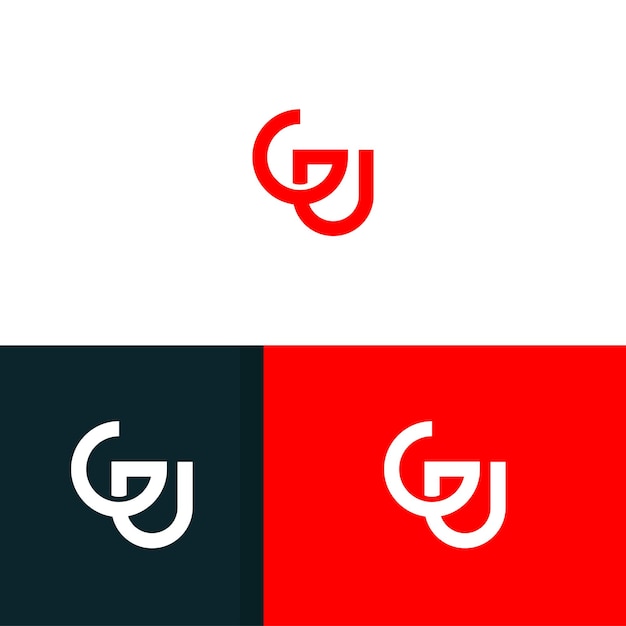 El logotipo de la letra GU UG