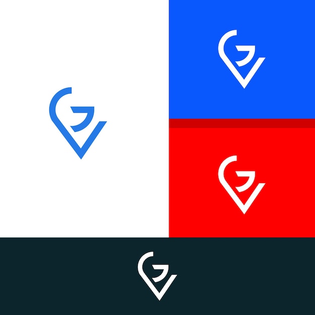 El logotipo de la letra GV VG