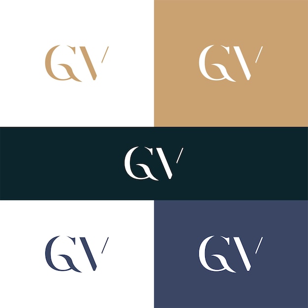 El logotipo de la letra GV VG
