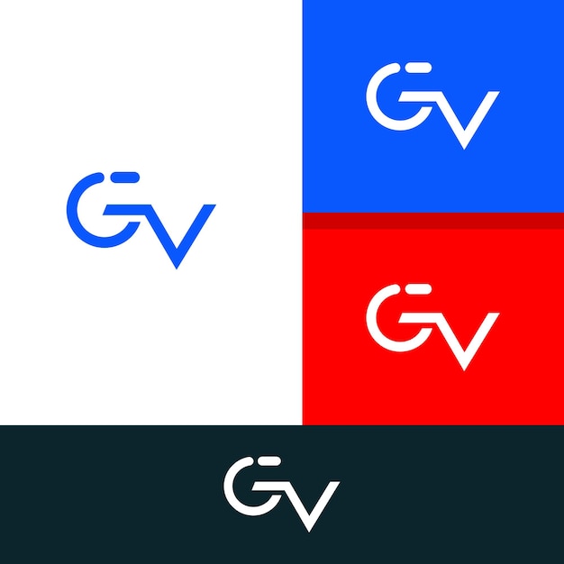 El logotipo de la letra GV VG