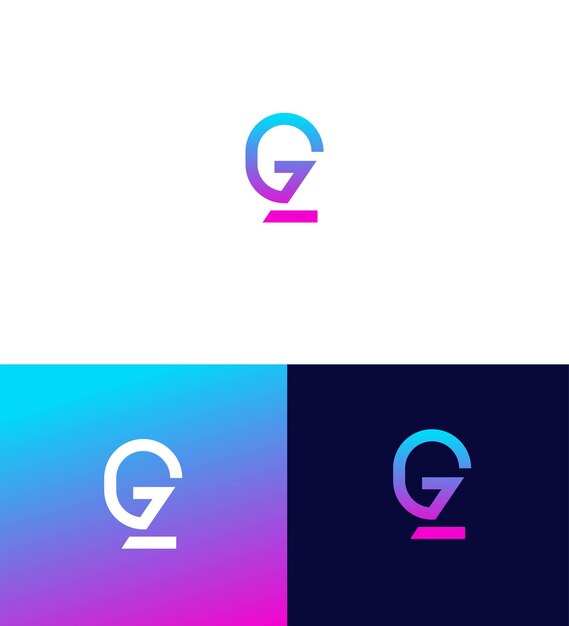 El logotipo de la letra gz zg