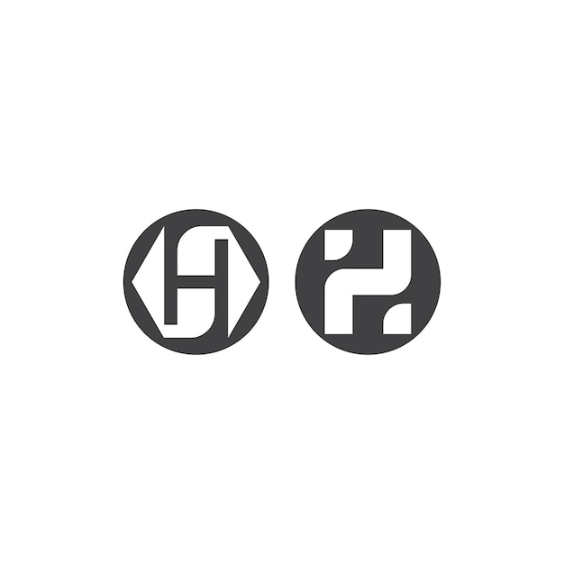 Vector logotipo de la letra h en adobe illustrator