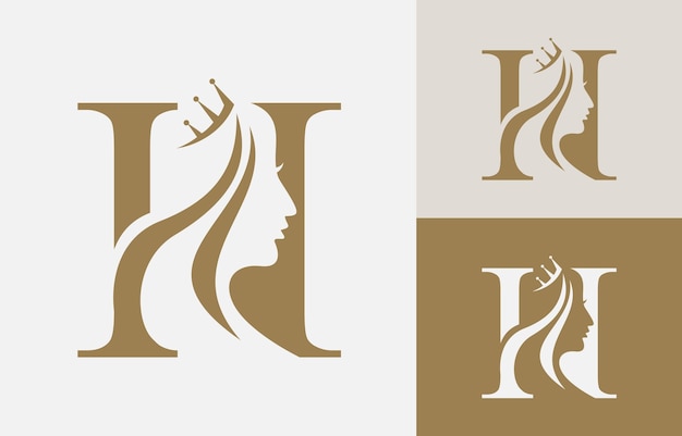 Logotipo de la letra H Beauty Face