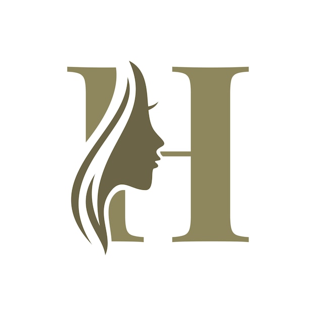 Logotipo de la letra H Beauty Face