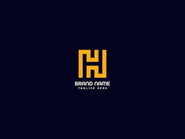 Un logotipo de la letra h con un fondo azul
