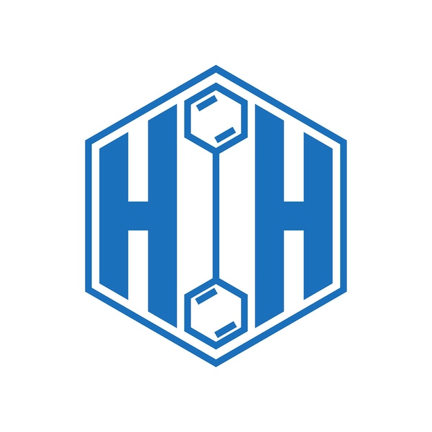 Vector logotipo de la letra h y el hexágono