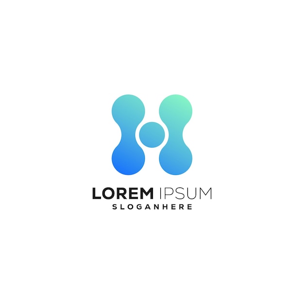 El logotipo de la letra h del vector