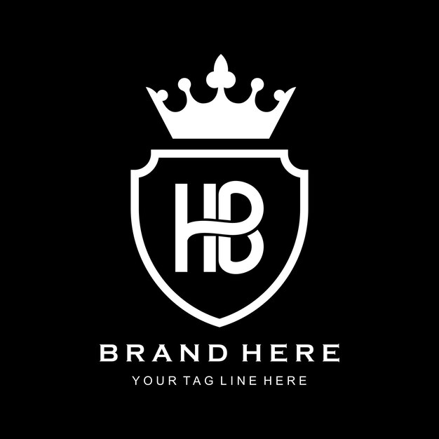 Logotipo de la letra HB Vector de minimalismo simple