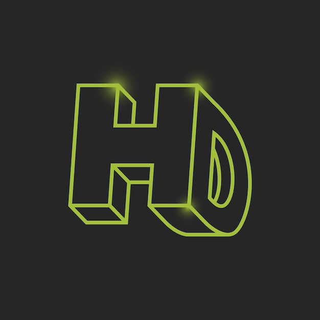 Logotipo de la letra HD