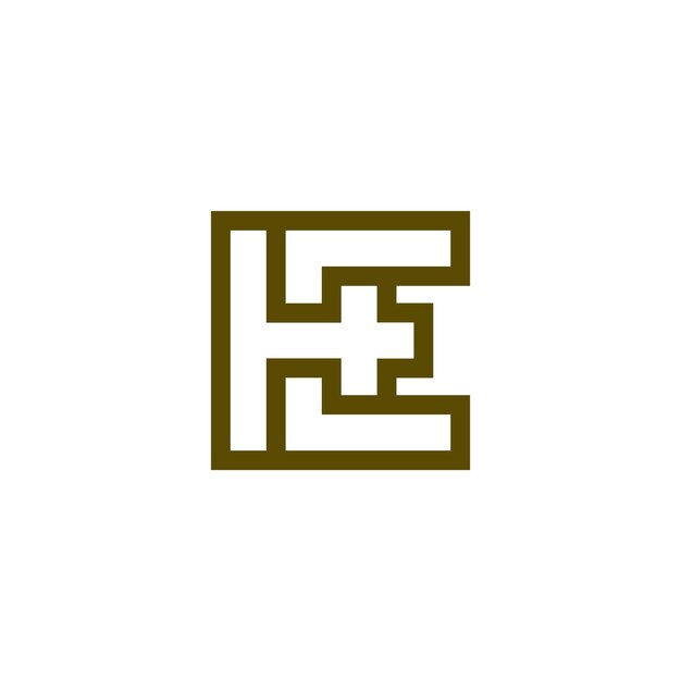 Logotipo de letra HE o EH
