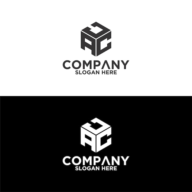 Logotipo de letra hexagonal AF