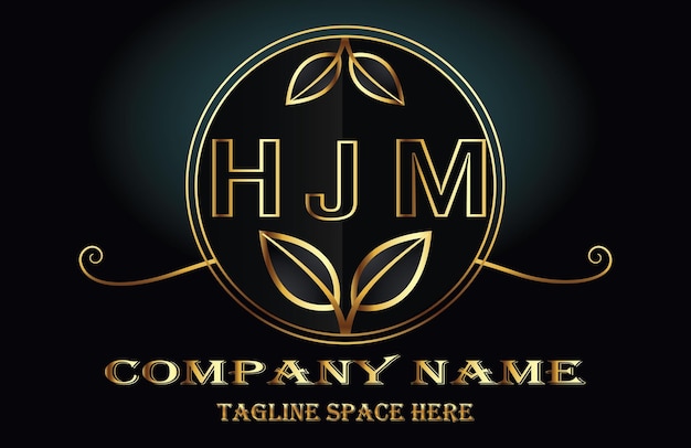 El logotipo de la letra hjm