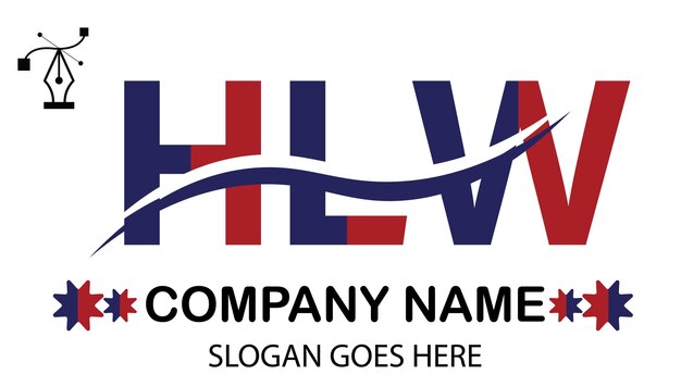 El logotipo de la letra HLW