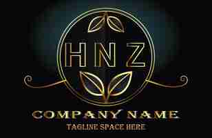 Vector el logotipo de la letra hnz