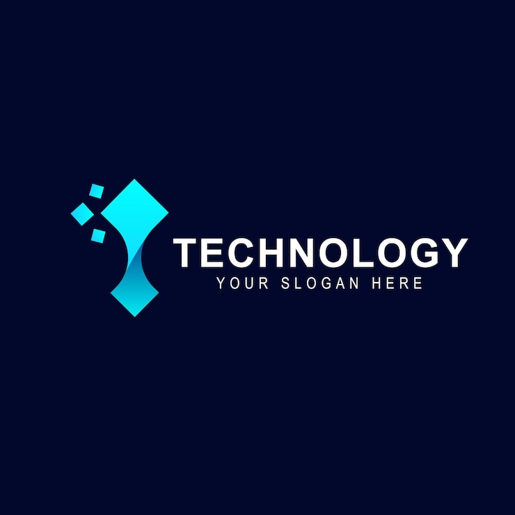 Vector logotipo de la letra i símbolo de forma cuadrada color verde y azul tecnología y conexión de puntos abstractos digitales