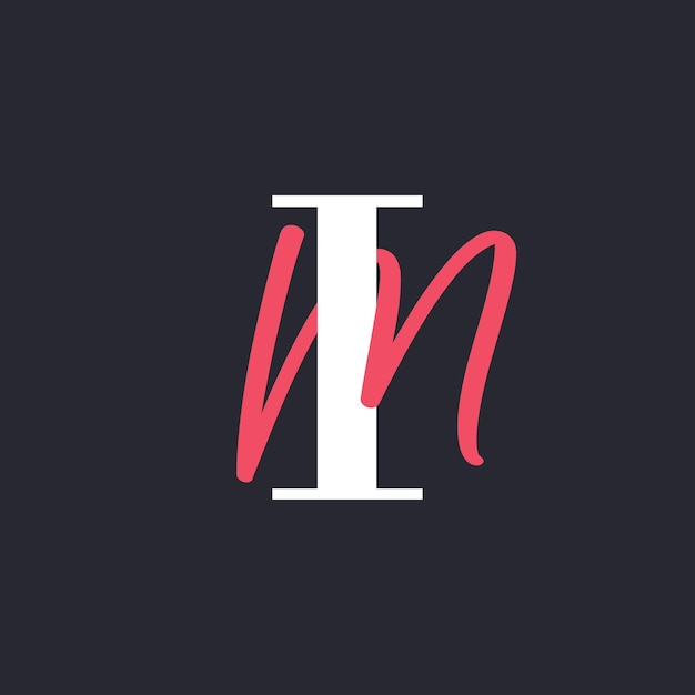 Logotipo de la letra IM perfectamente mezclado Iniciales Diseño del logotipo de la carta IM