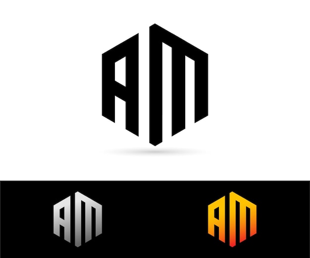 Logotipo de la letra inicial de Am