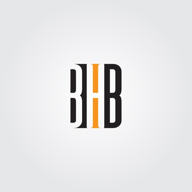 Logotipo de la letra inicial BHB Logotipo comercial mínimo para el alfabeto H y B