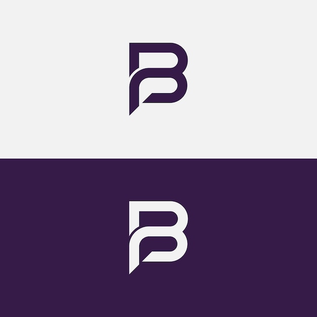 logotipo de la letra inicial bp pb p dentro de b logotipo redondeado en minúsculas