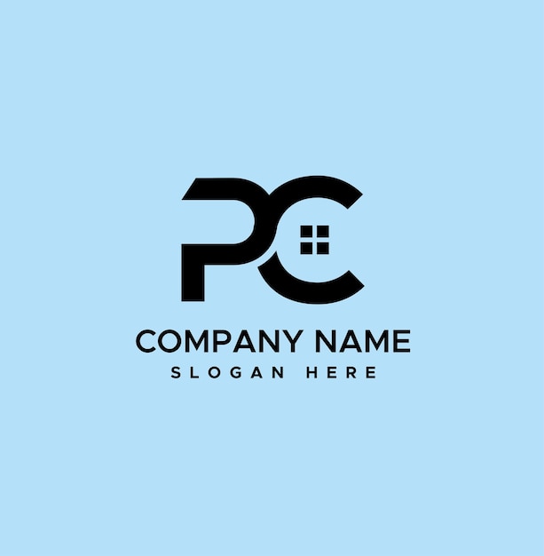 logotipo de la letra inicial cp pc p dentro de c redondeado en minúsculas blanco fondo negro