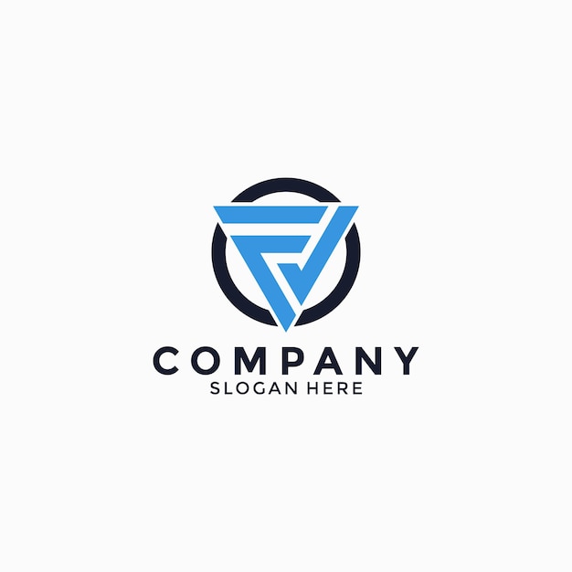Logotipo de la letra inicial FL