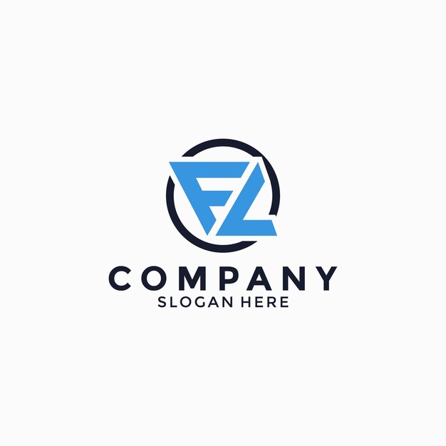 Logotipo de la letra inicial FL
