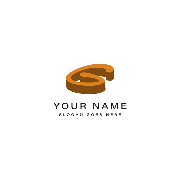 Logotipo de la letra inicial G Monograma en estilo 3D