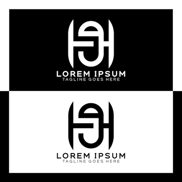 Logotipo de la letra inicial HG Alfabeto H y diseño de patrón G monograma