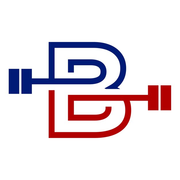 Logotipo de letra inicial con icono de barra para diseño gráfico y web