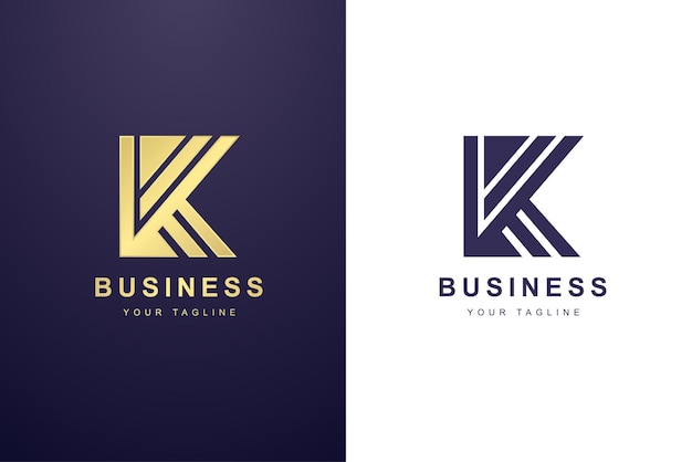 Logotipo de la letra inicial K para empresas o empresas de medios.