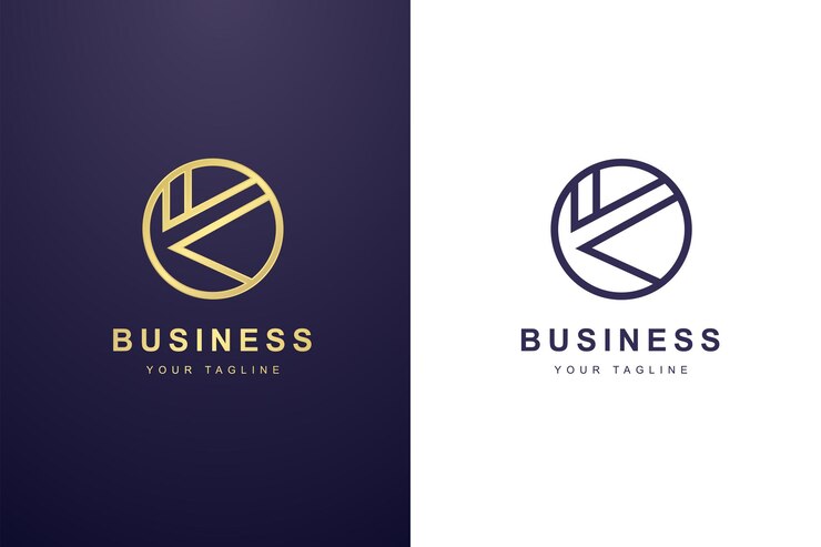 Vector logotipo de la letra inicial k para empresas o empresas de medios.