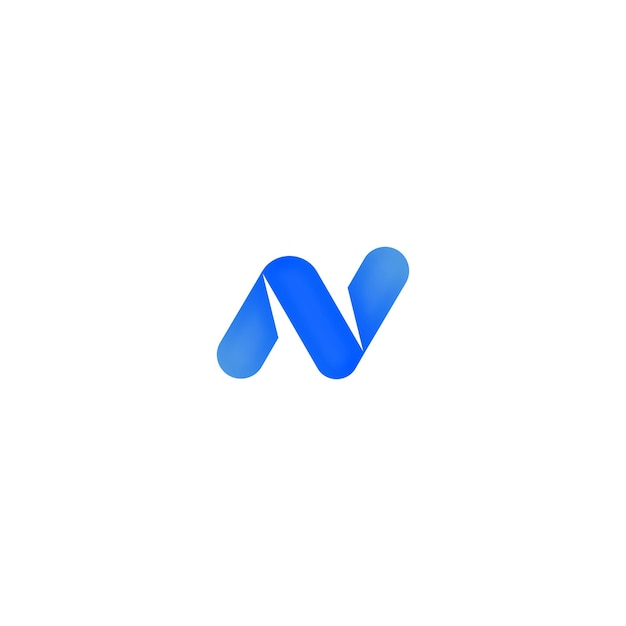 Logotipo de letra inicial N Vector de icono minimalista N