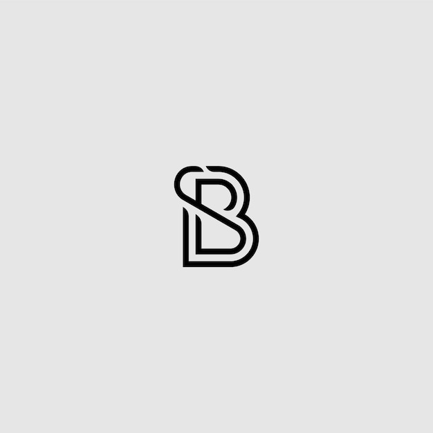 Logotipo de letra inicial SB o vector de diseño de logotipo de monograma BS