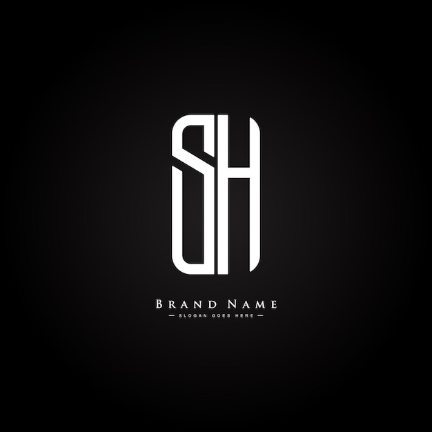 Logotipo de la letra inicial SH Logotipo de negocio simple