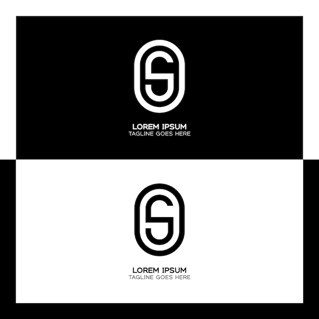 Logotipo de la letra inicial del sistema operativo Alfabeto O y diseño de patrón S monograma