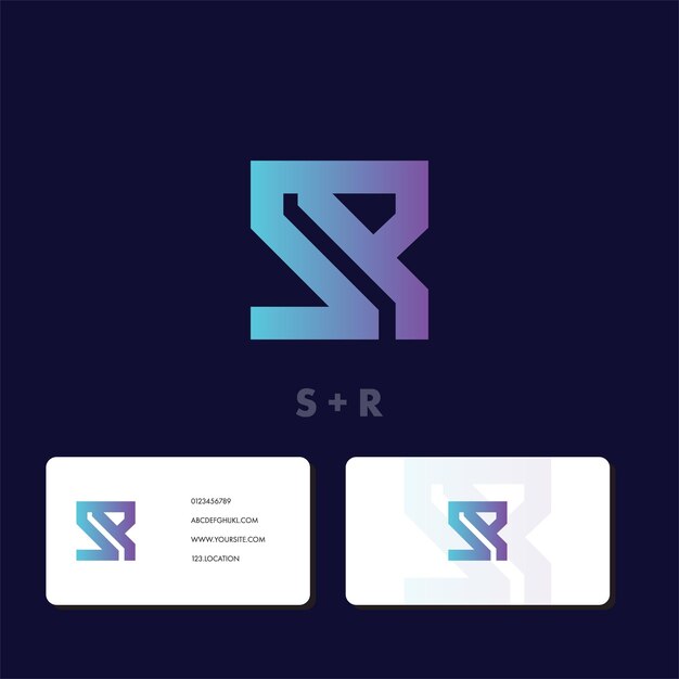 Logotipo de letra inicial SR o plantilla de vector de diseño de logotipo RS