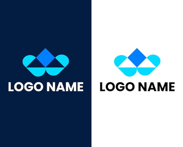 Logotipo de letra inicial W, diseño de logotipo de vector de alfabeto simple W tech logo