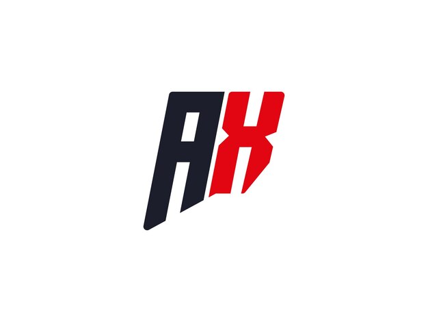 Logotipo de la letra inicial XA, monograma en mayúsculas, vector AX, diseño de la letra AX, letra XA