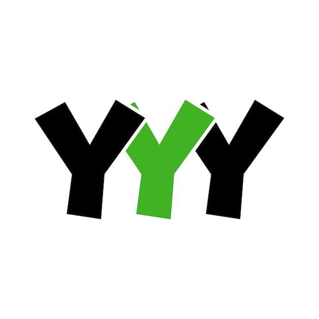 El logotipo de la letra inicial yyy