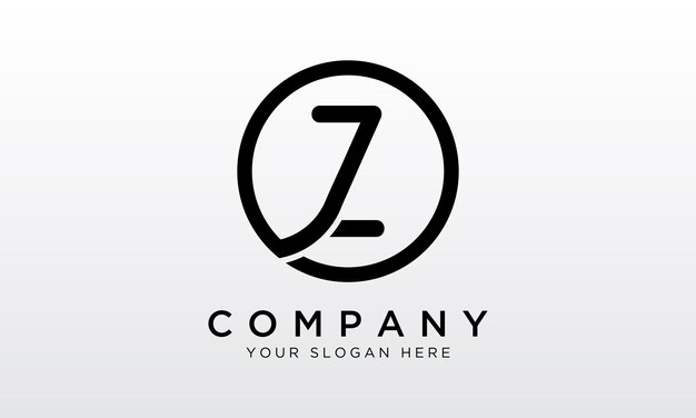 Logotipo de letra inicial Z con forma de círculo Plantilla de vector de diseño de logotipo Z creativo único moderno