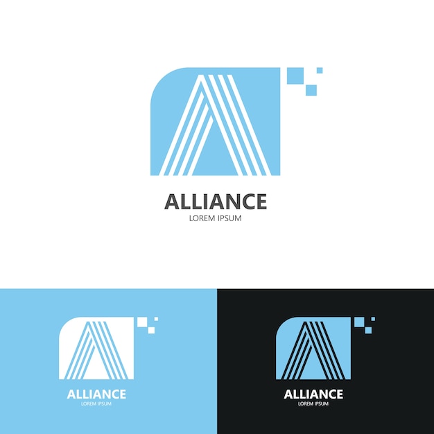 Logotipo, letra inicial A