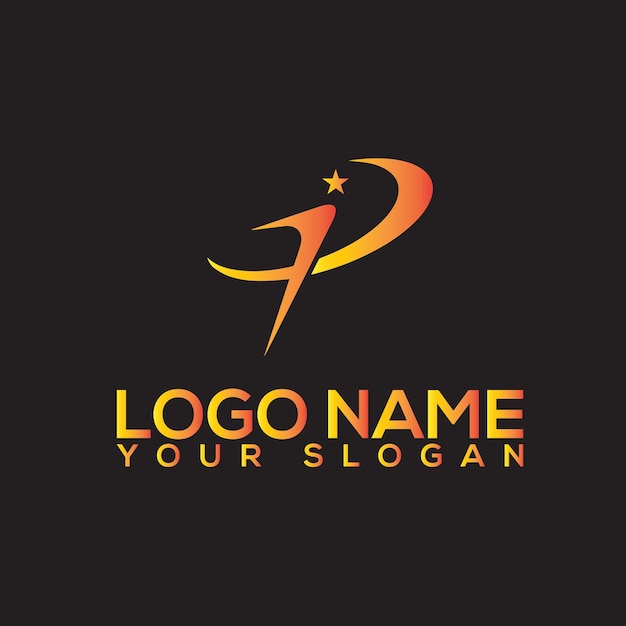 logotipo de letra ip