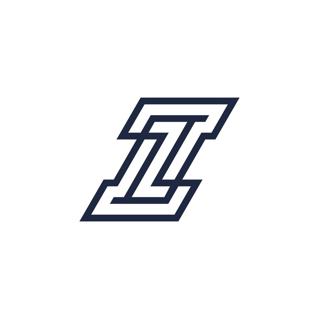 Logotipo de letra IZ o ZI