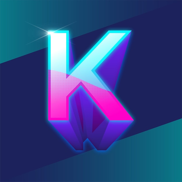 El logotipo de la letra J Glow