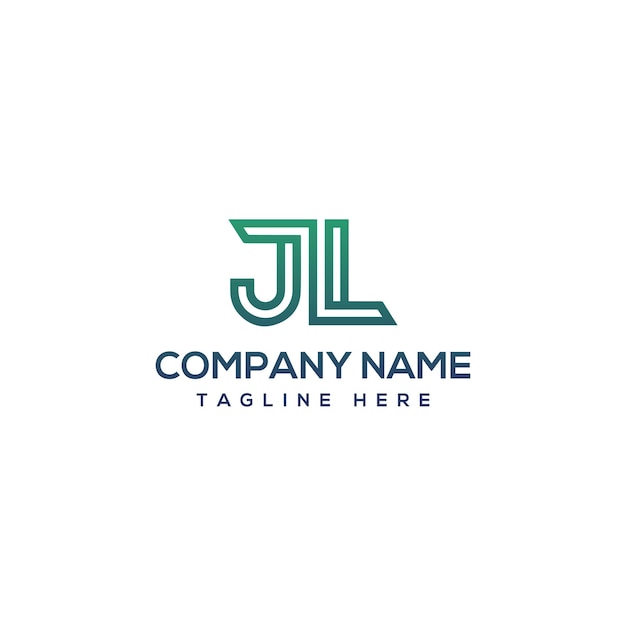 El logotipo de la letra JL monograma con diseño vectorial