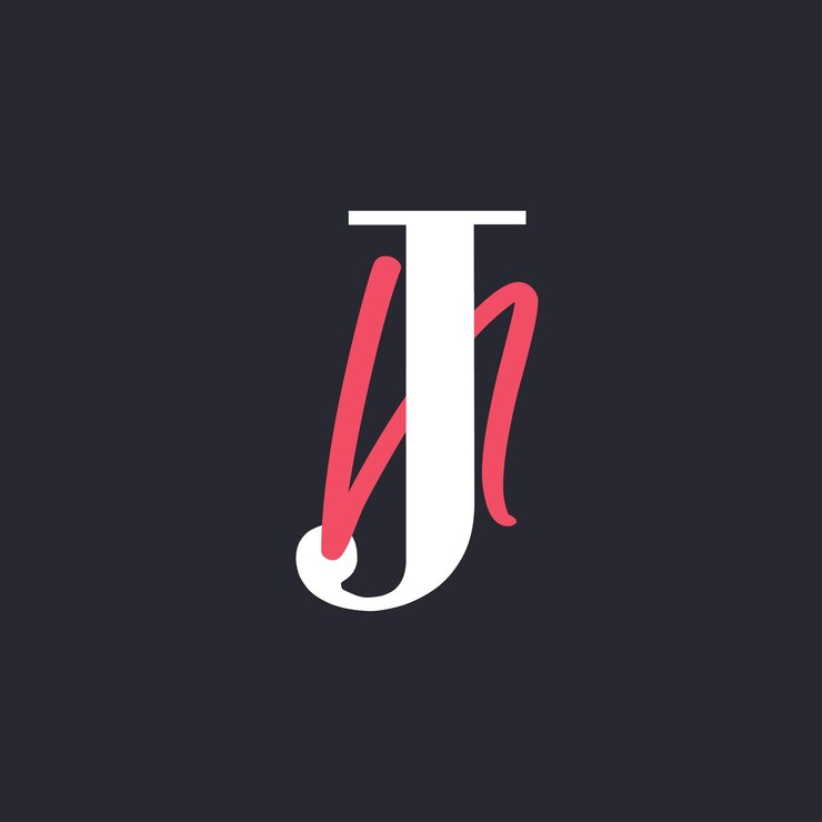 Vector logotipo de la letra jn perfectamente mezclado iniciales diseño del logotipo de la carta jn