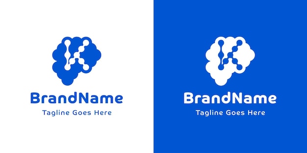 El logotipo de la letra K Brain