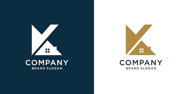 Logotipo de la letra k con concepto creativo único premium vector parte 2