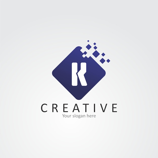 Logotipo de la letra K Vector de diseño de la letra K