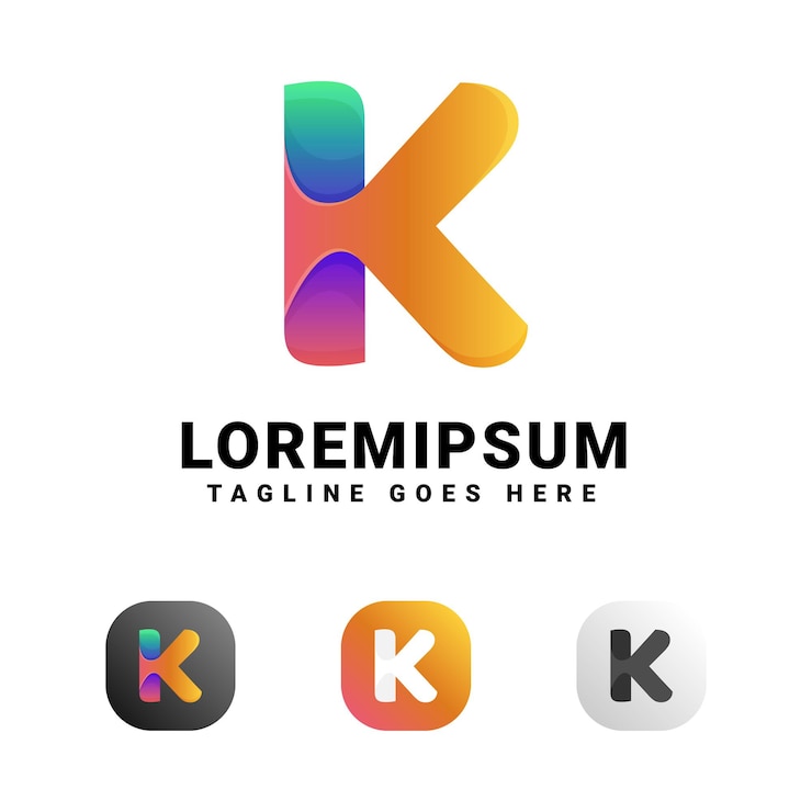 Vector logotipo de la letra k